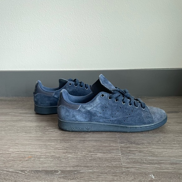 adidas stan smith - night indigo suede sneakers - sz 9 mens - Picture 3 of 11